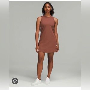 Classic fit cotton blend dress